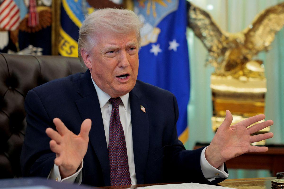 US President Donald Trump at the Oval Office of the White House