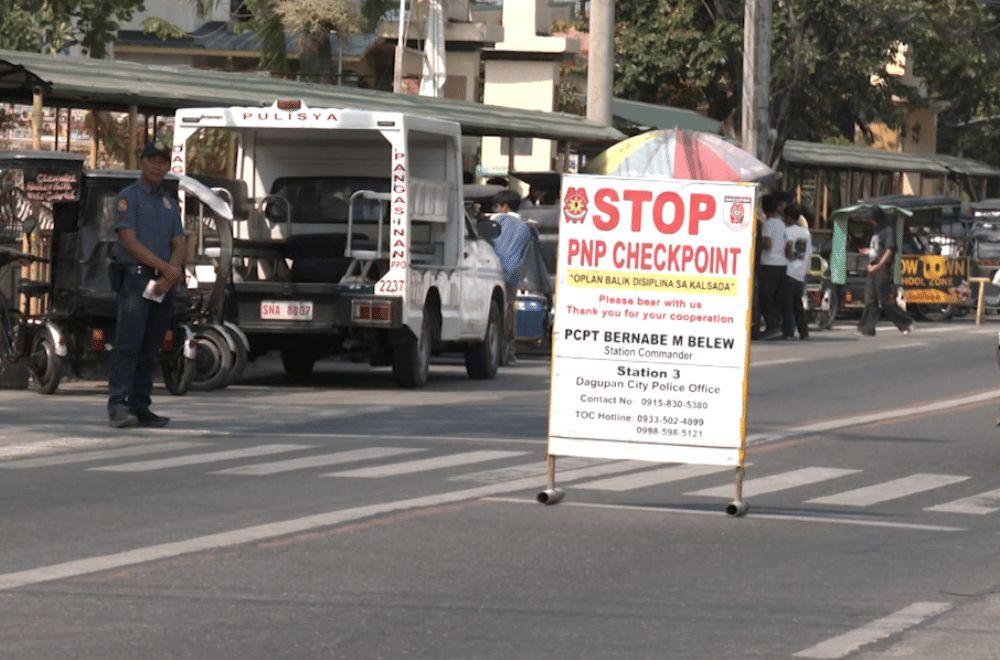 PNP checkpoint in Dagupan City 