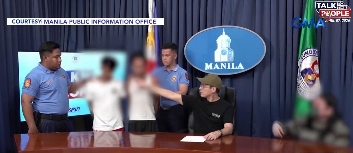 Manila police arrest two suspects in robbery of female rider