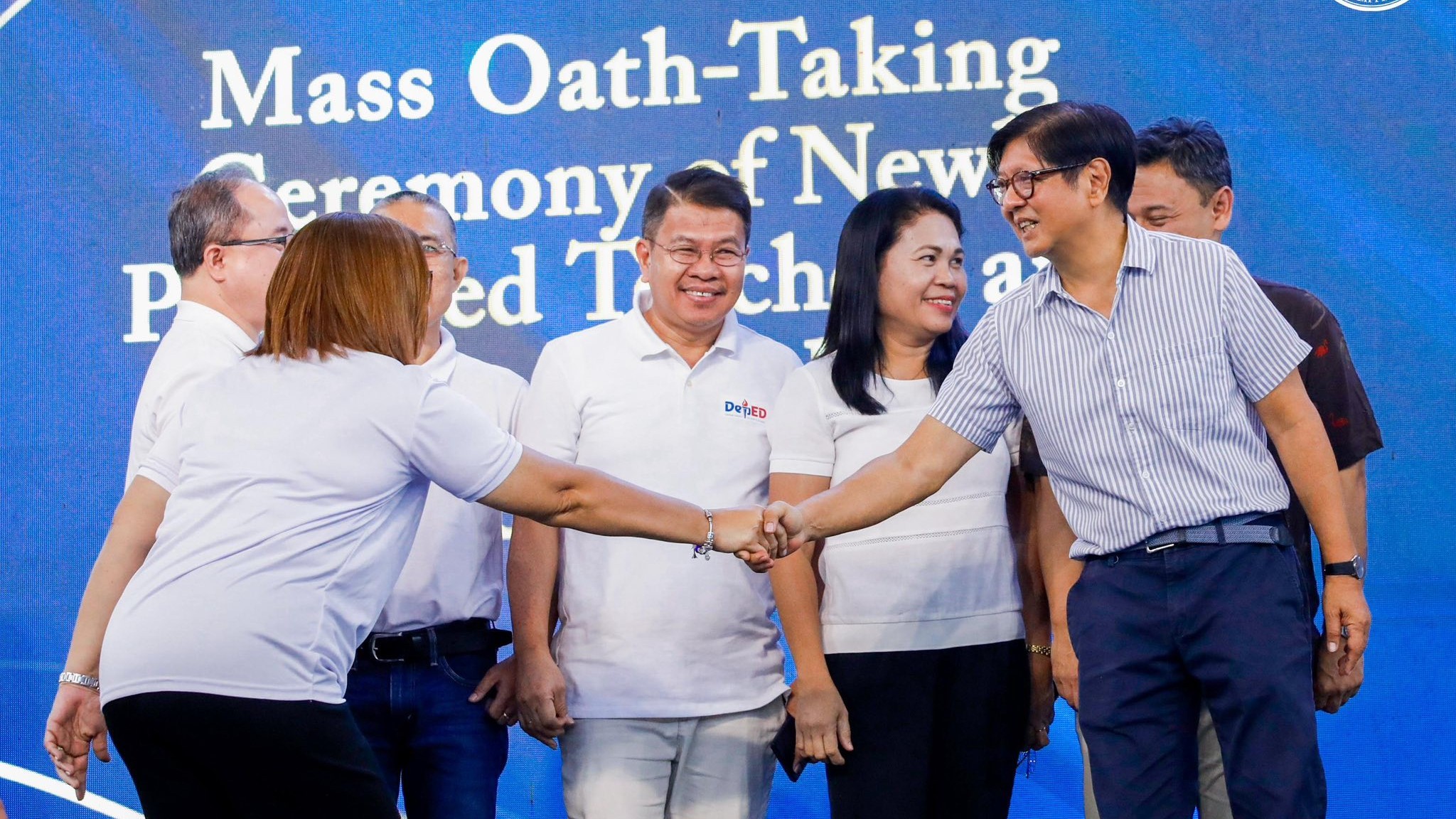Marcos attends oath-taking of newly-promoted teachers in Eastern Visayas