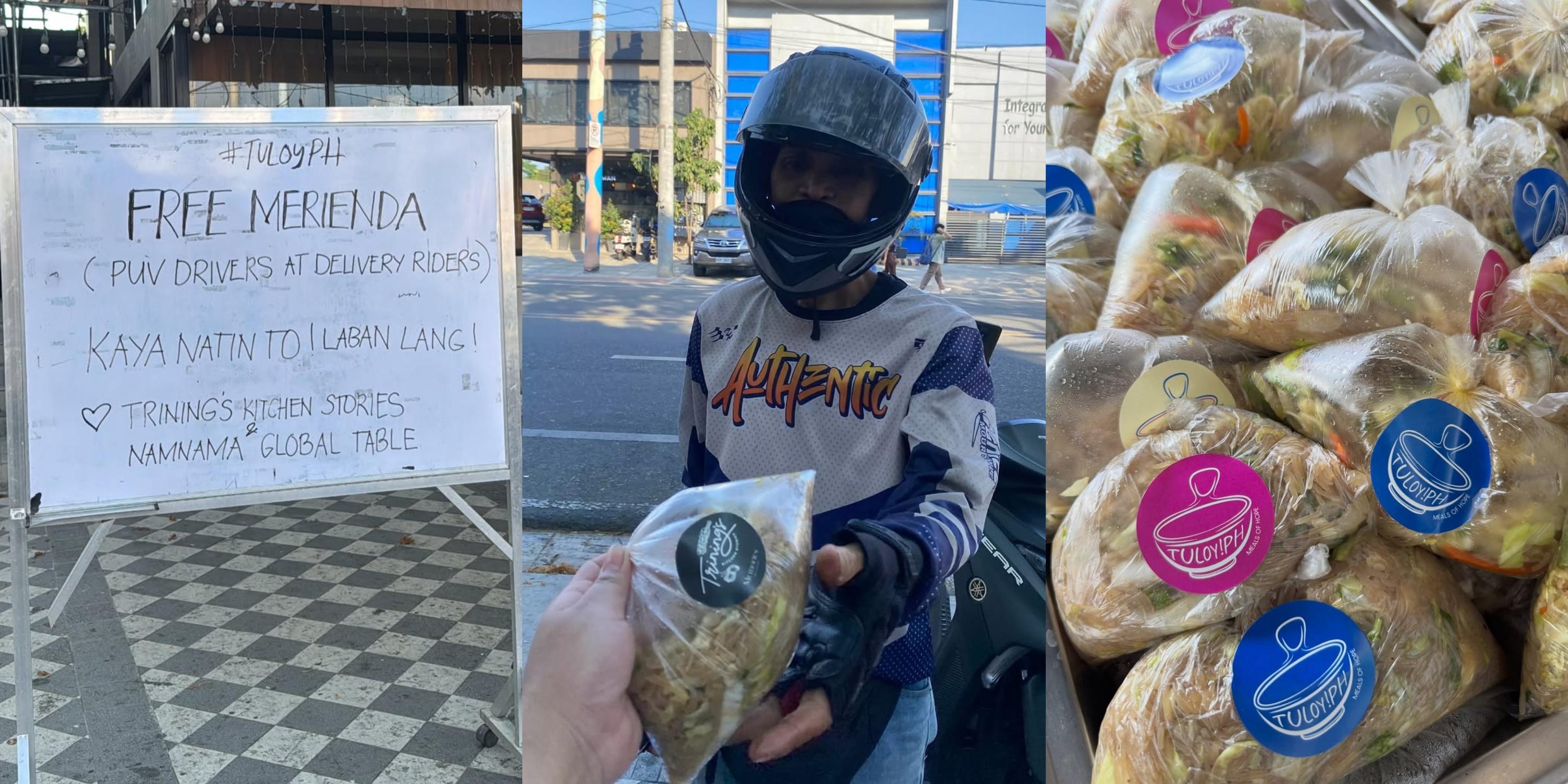 Marikina resto provides free meals to PUV drivers, delivery riders amid fuel price hike