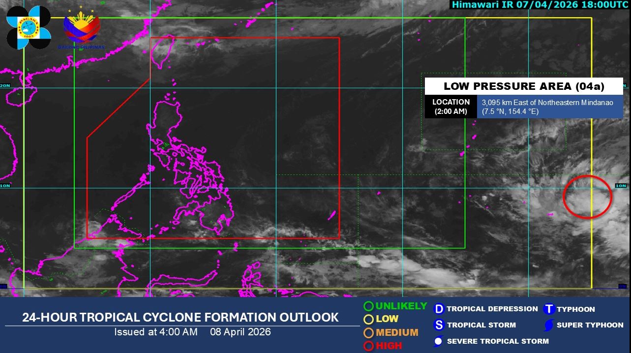 LPA outside PAR has high chance of developing into cyclone