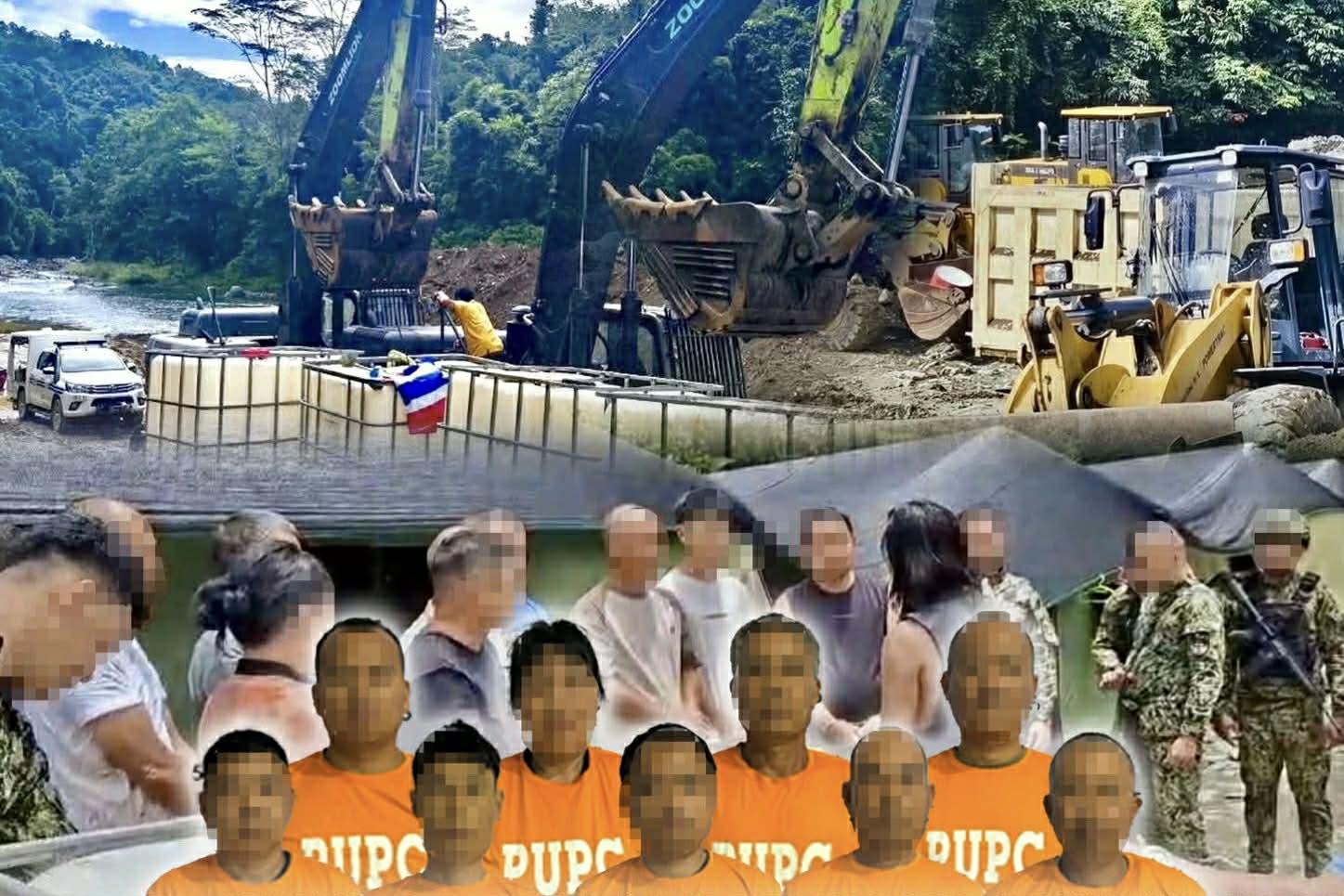 9 Chinese, 1 Pinoy nabbed for alleged illegal mining in Surigao del Sur