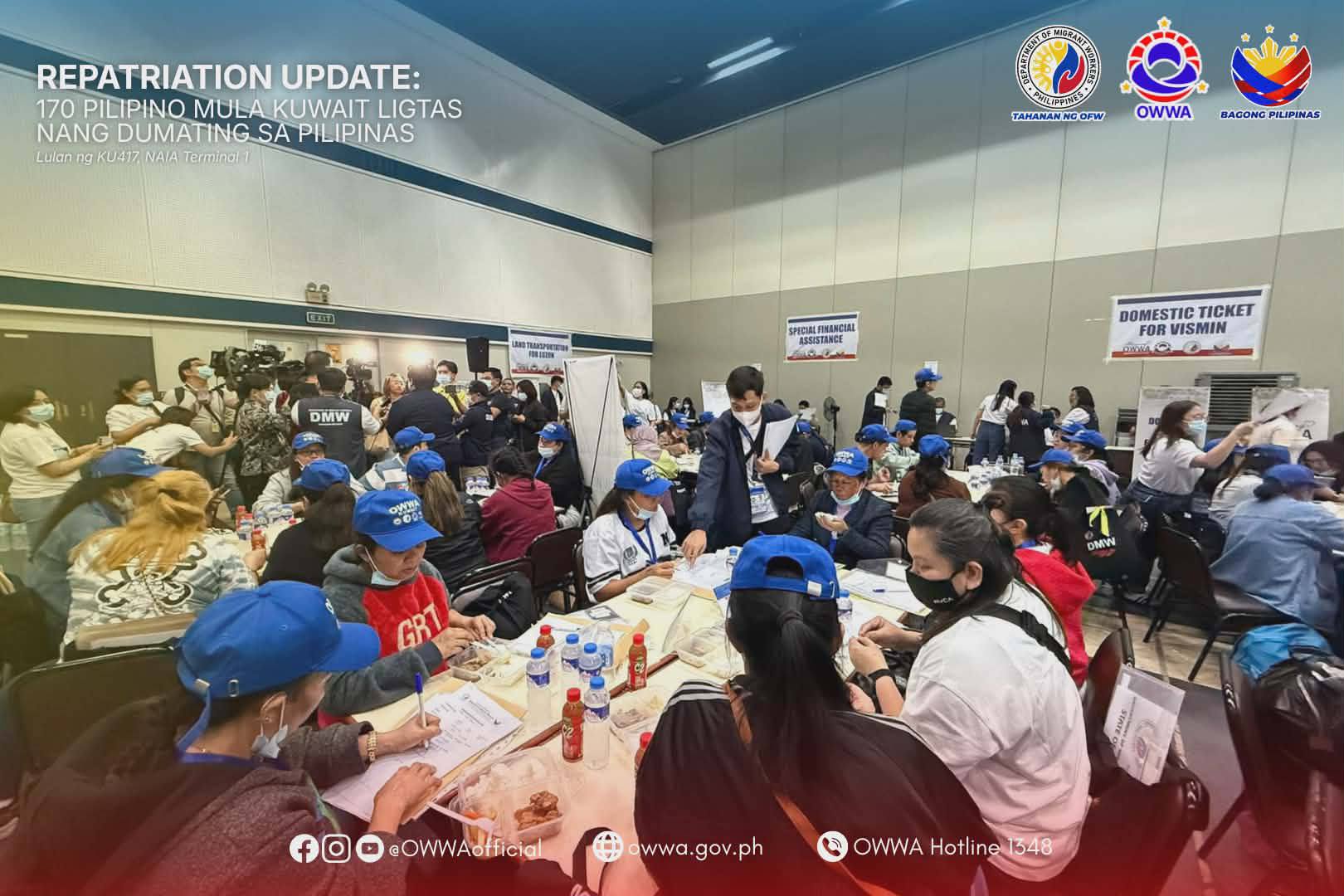 170 OFWs from Kuwait repatriated to PH