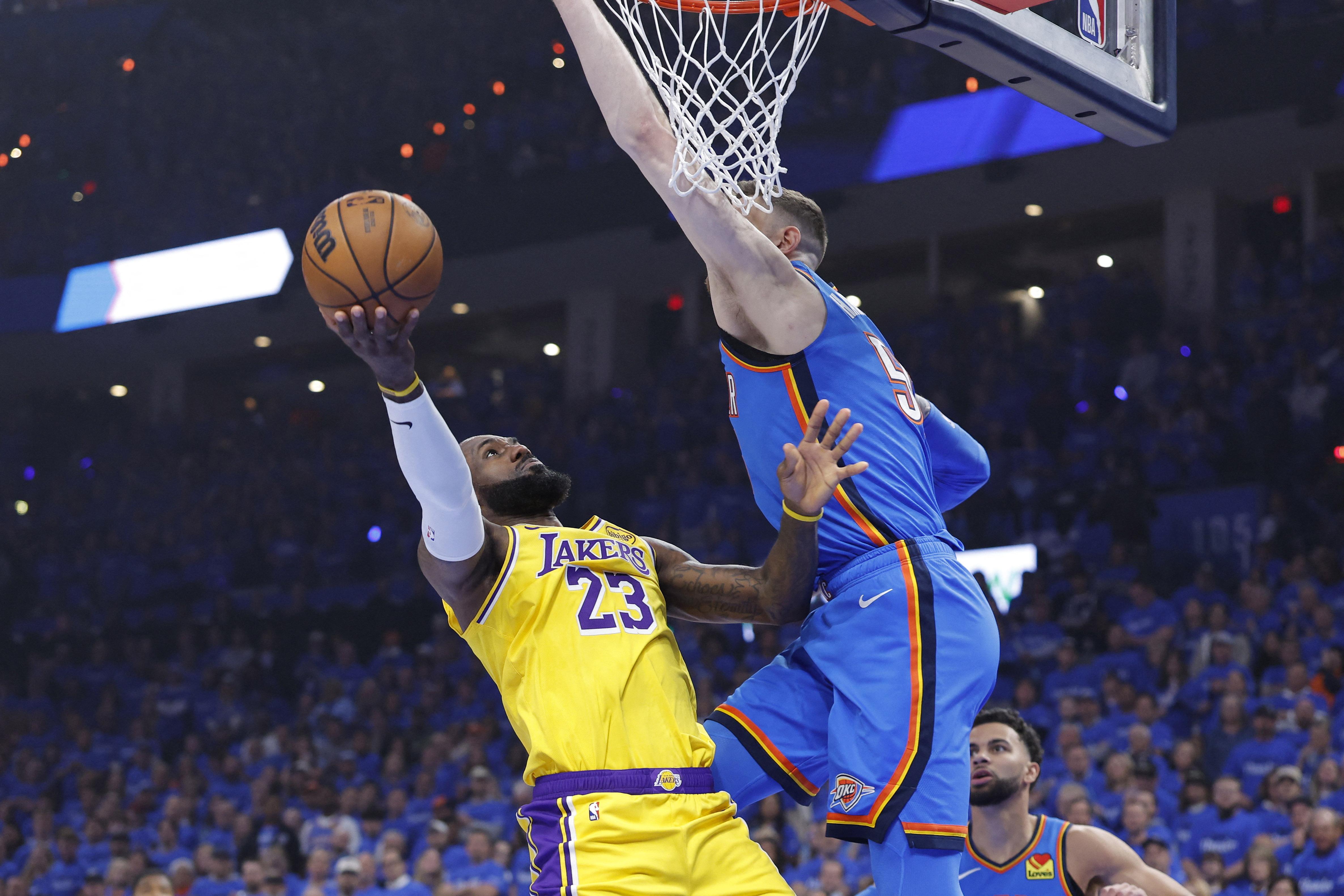 NBA: LeBron James of the Los Angeles Lakers