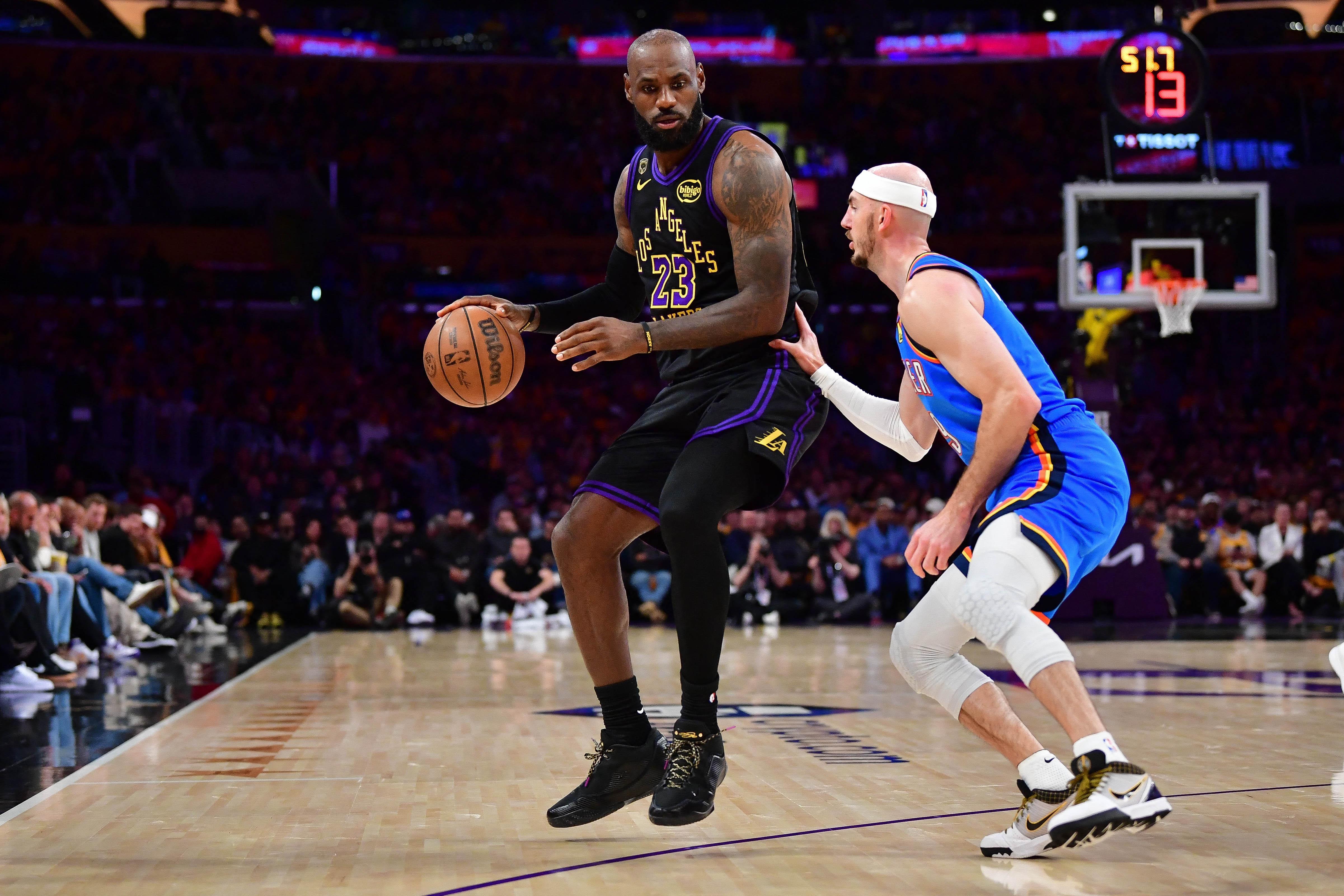 NBA LeBron James of the Los Angeles Lakers