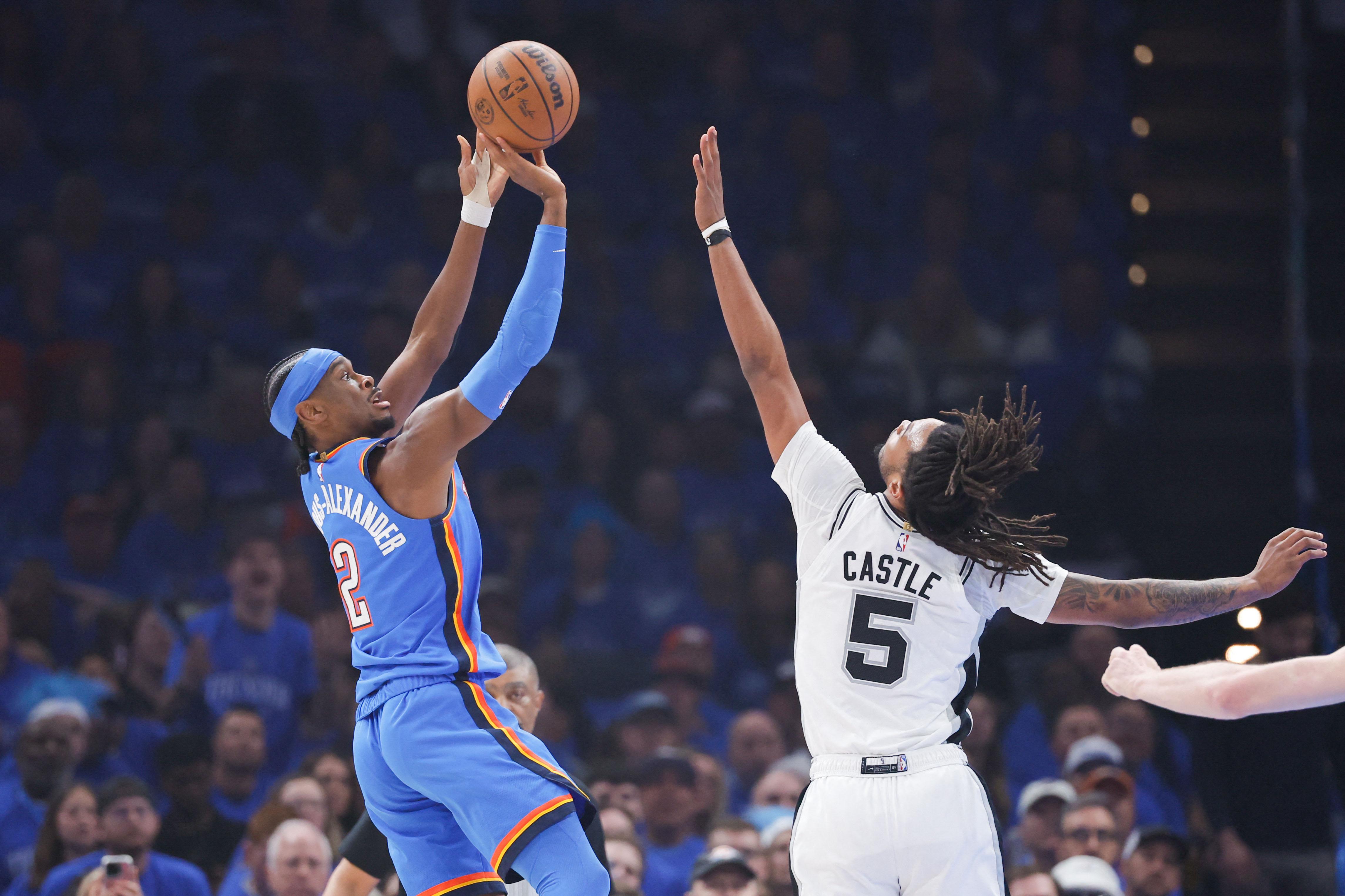NBA: Shai Gilgeous-Alexander, Thunder get past Spurs, level series 1-1