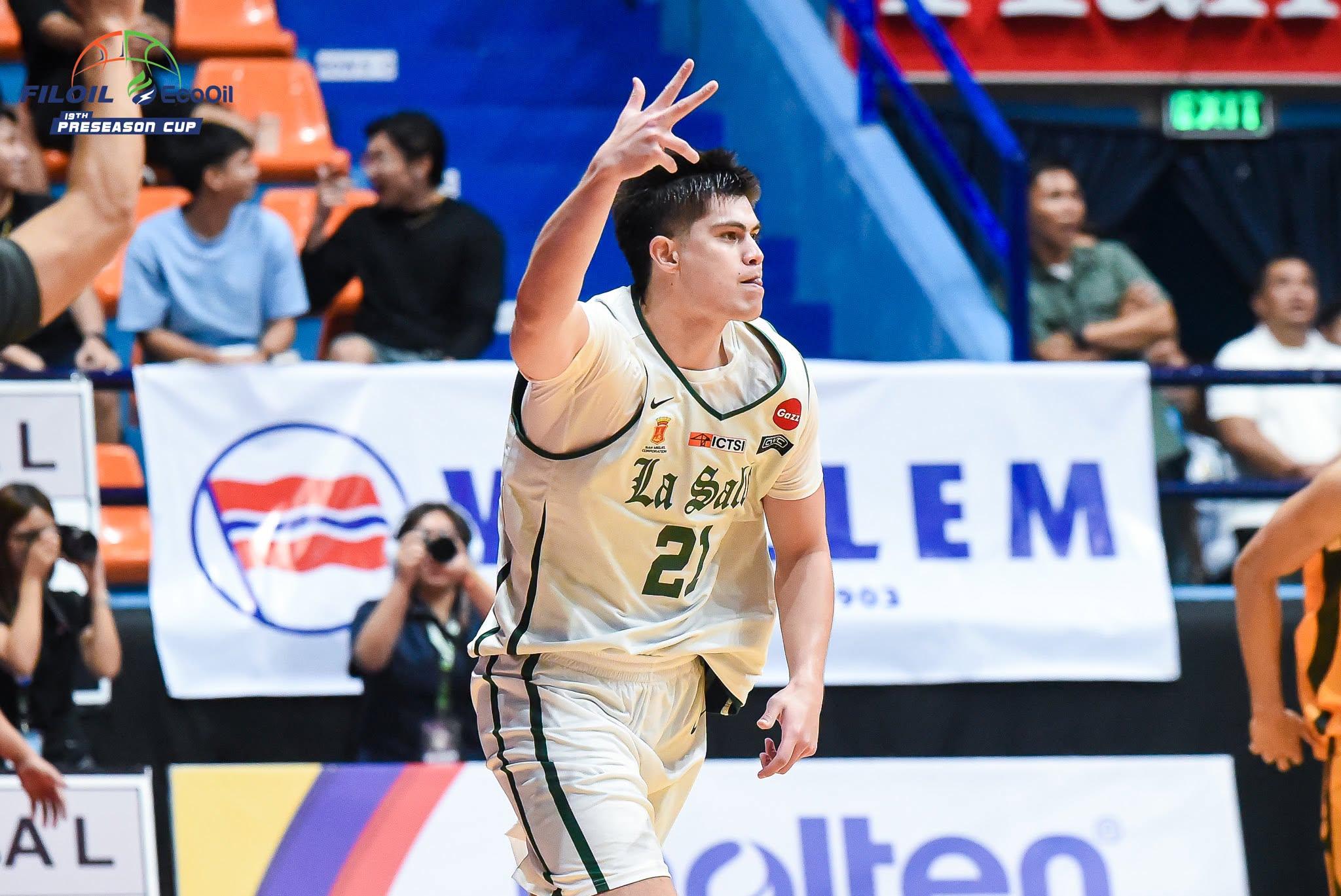 Filoil Preseason: Mason Amos delivers game-winning triple as La Salle escapes UST; Letran, LPU, JRU notch wins