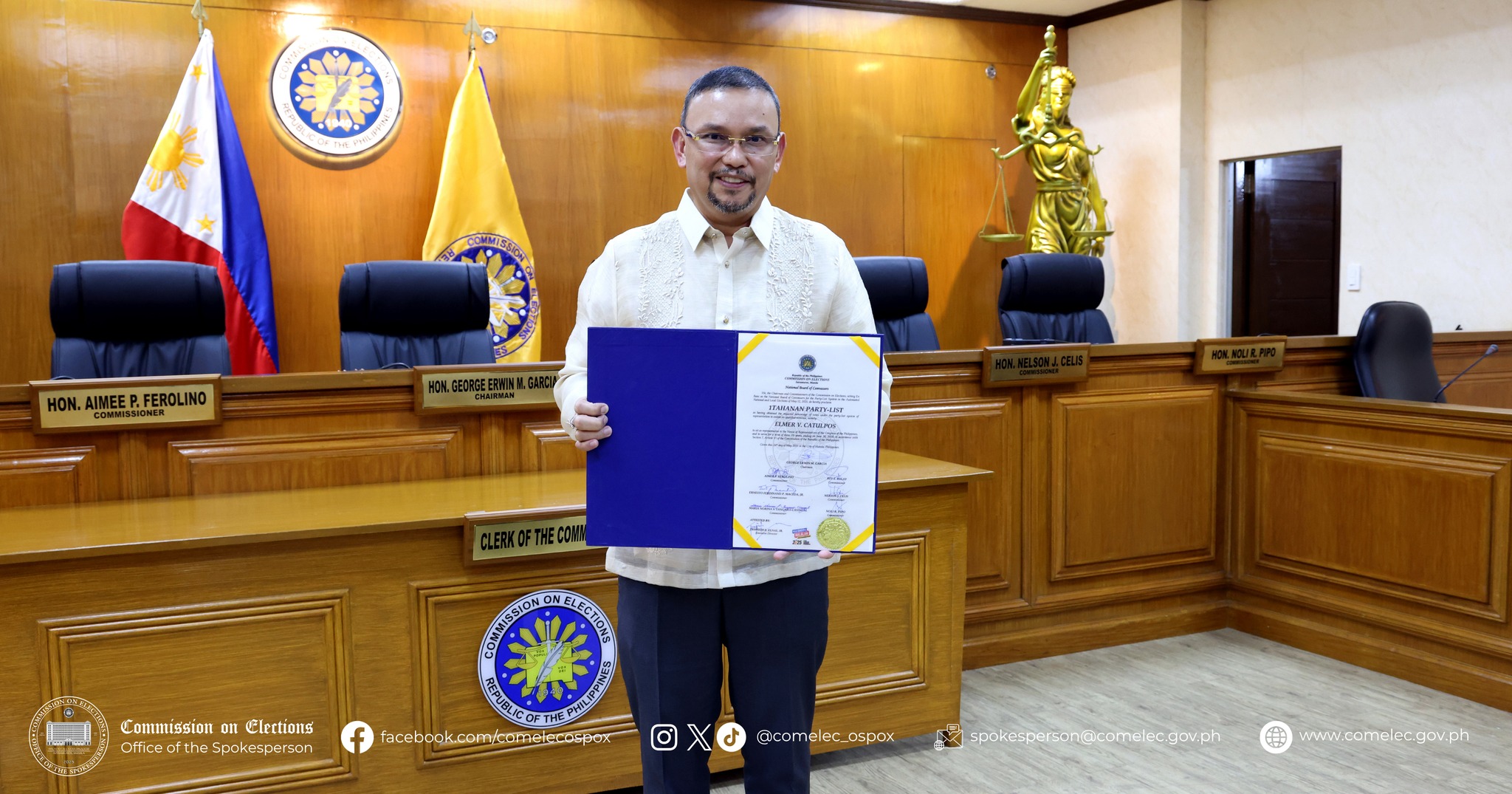 Media exec Elmer Catulpos proclaimed as 1 Tahanan Party-List representative