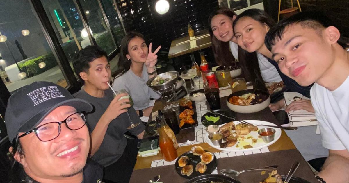 LOOK: Andrei Caracut, Bella Belen go out with teammates for group meal