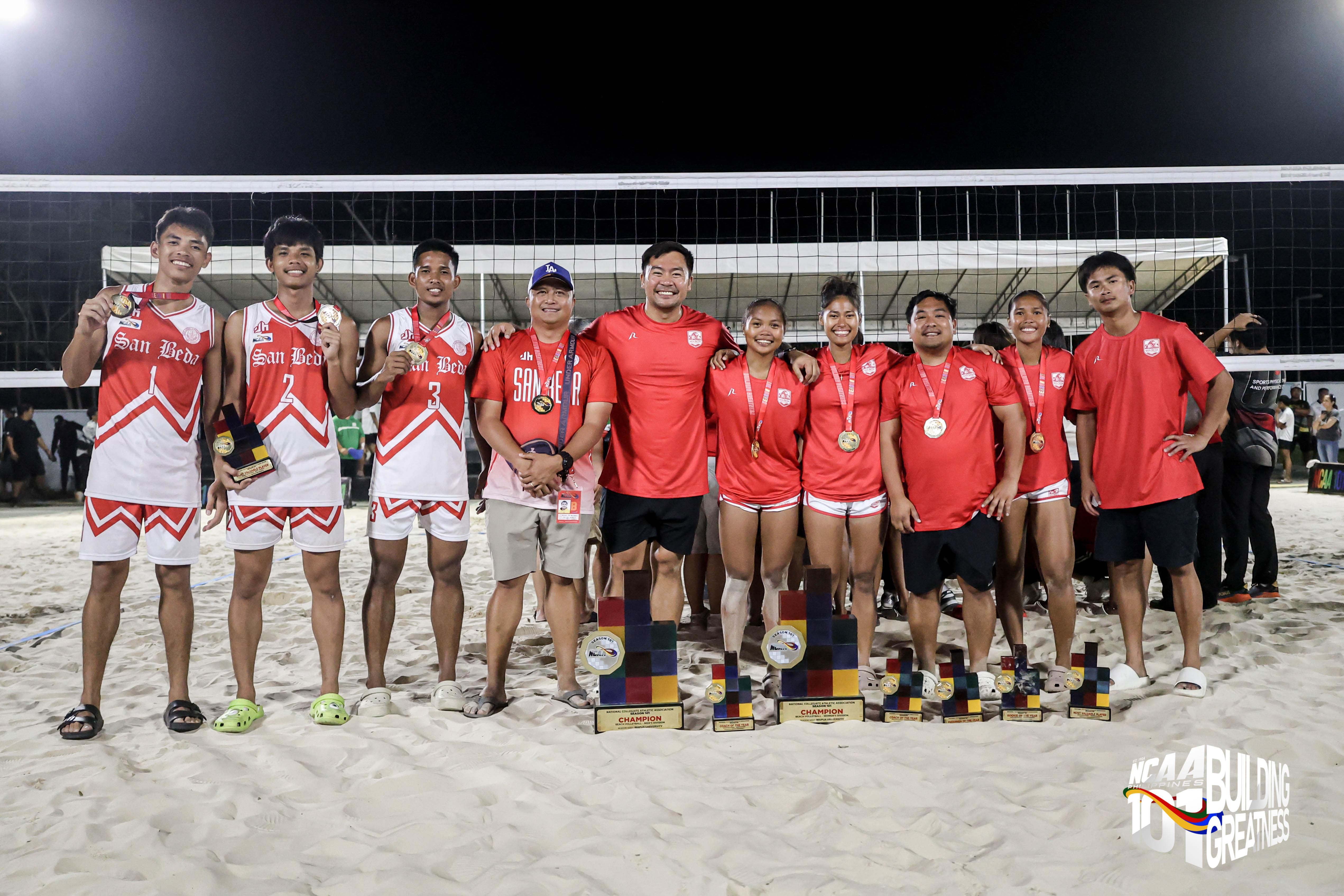 NCAA 101 beach volleyball: San Beda Red and Lady Red Spikers