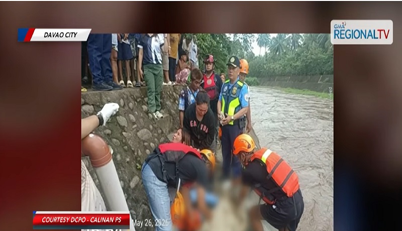 Ama at 2 niyang anak, nalunod habang naliligo sa ilog sa Davao City