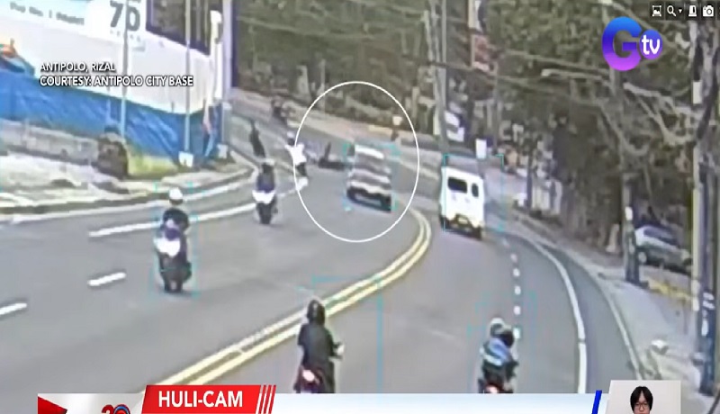 Rider, patay nang madulas ang motorsiklo at sumalpok sa AUV sa Sumulong Highway sa Rizal