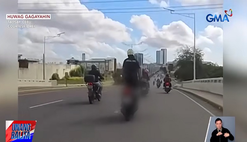 Motorcycle rider, tila nag-exhibition sa South Coastal Road sa Cebu