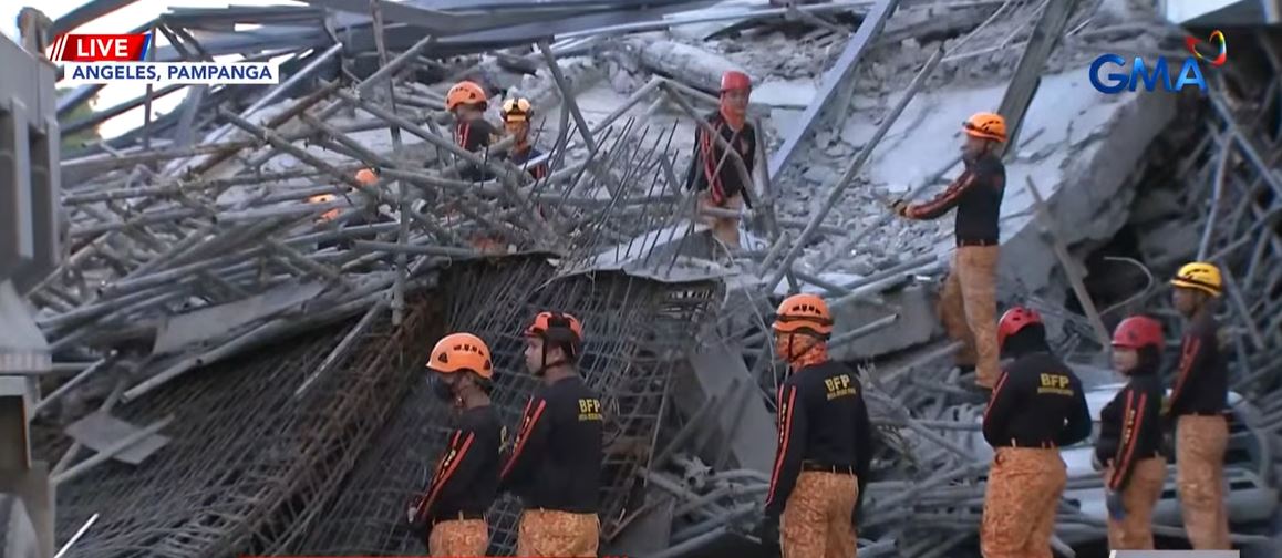 Rescuers race against time in search of 20 trapped in Angeles City building collapse