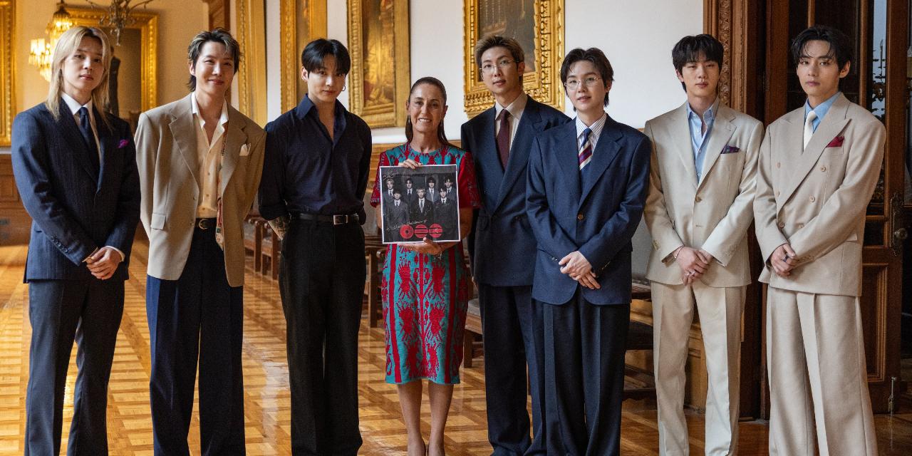BTS welcomed at Mexico's National Palace by President Sheinbaum ahead of sold-out shows