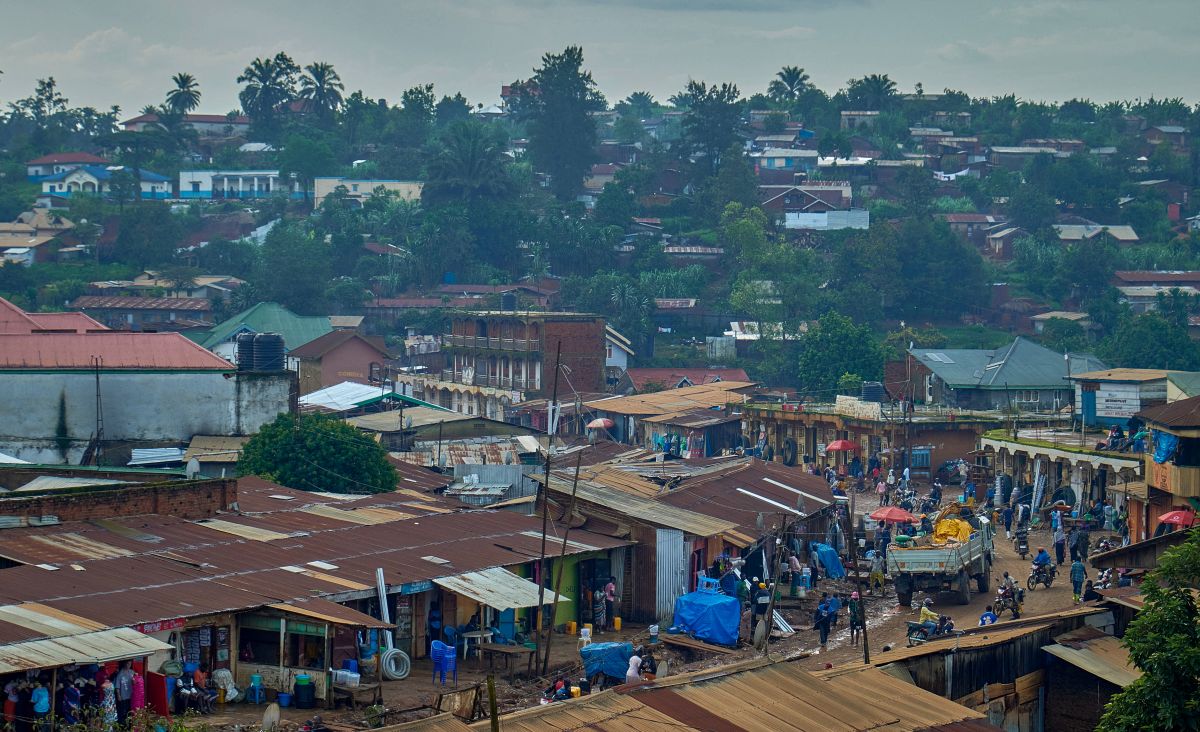 A residential area in Mongbwalu, Democratic Republic of Congo
