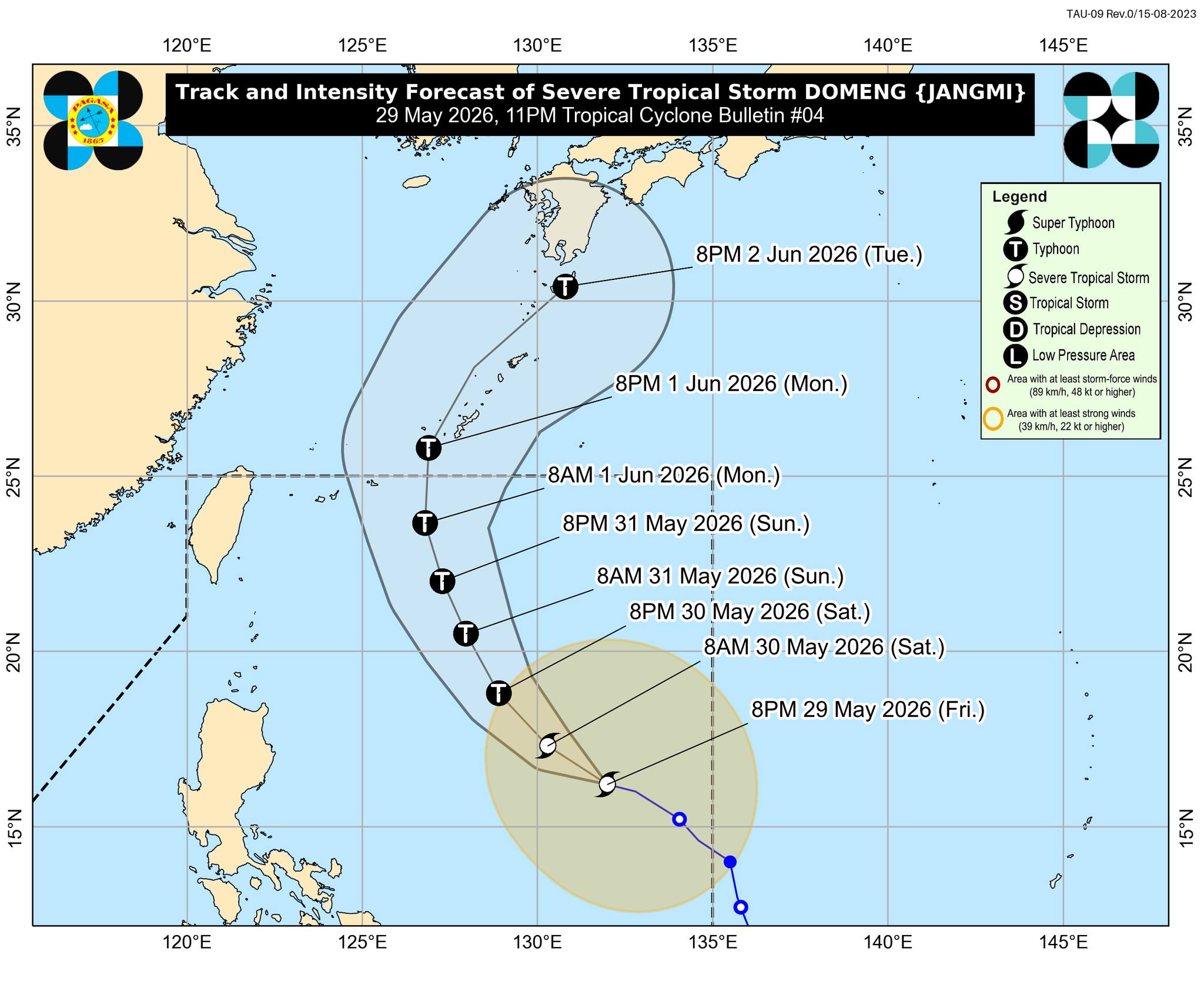 Domeng now a severe tropical storm