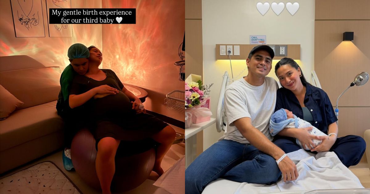 Joyce Pring shares 'gentle birth' story for third baby