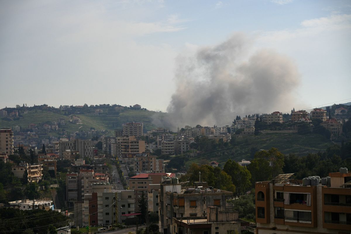 Smoke rises in southern Lebanon following Israeli strikes