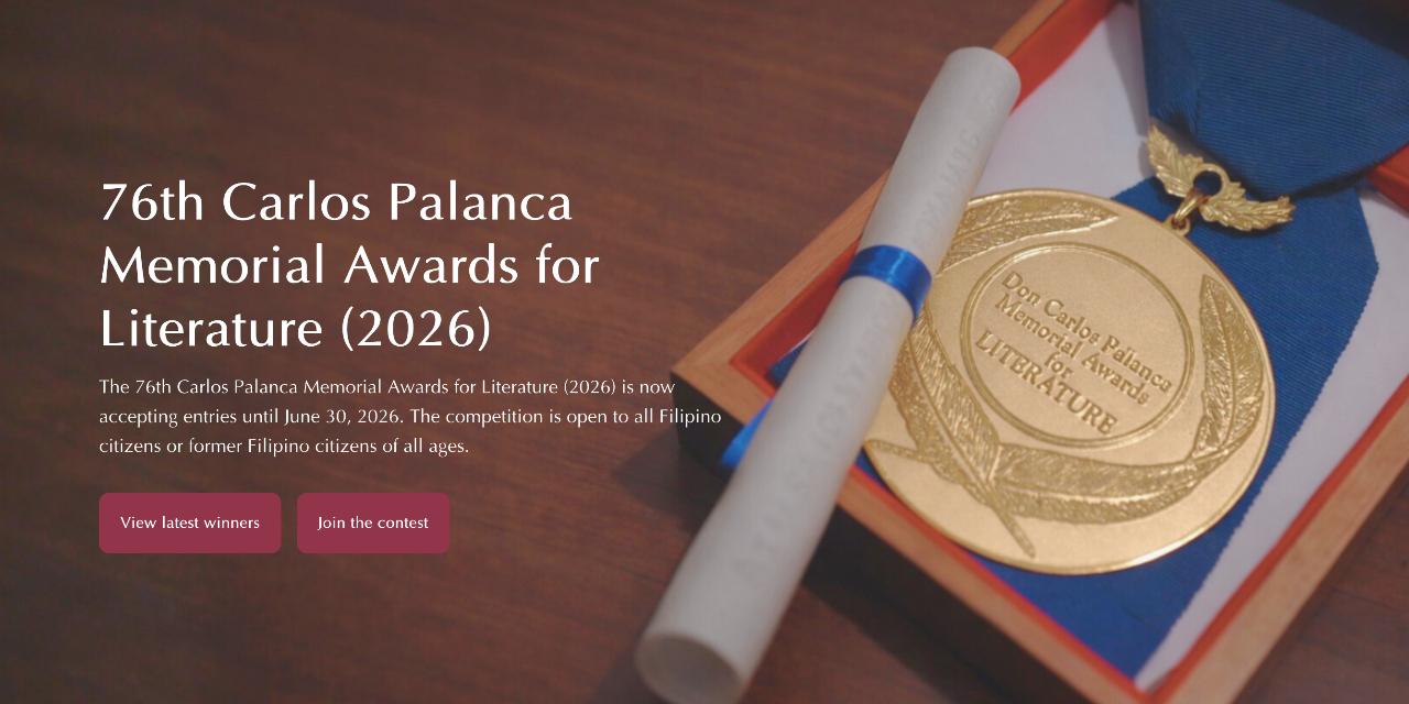 Palanca Awards is now accepting submission for 76th edition