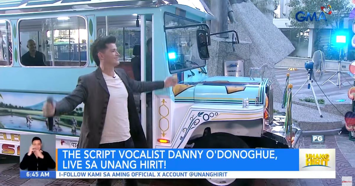 ​The Script’s Danny O’Donoghue makes jeepney entrance on ‘Unang Hirit’