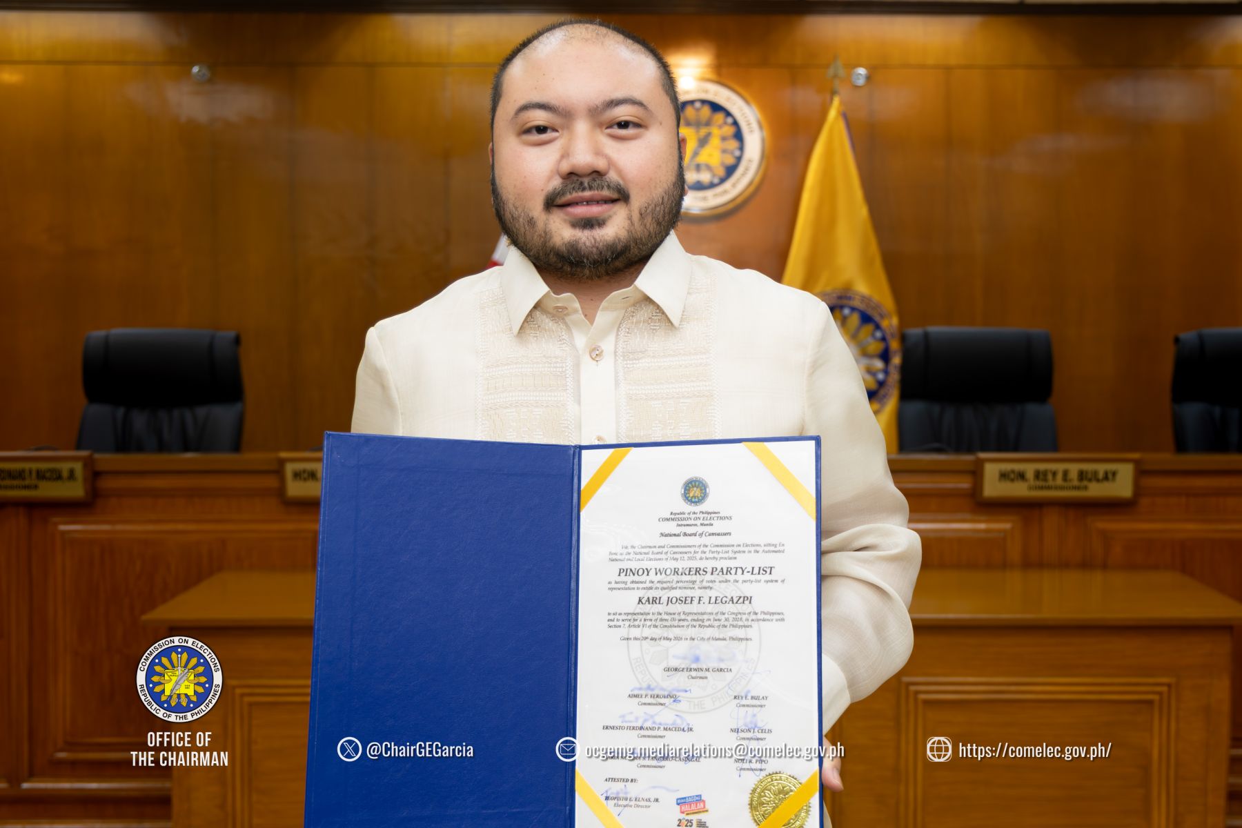 Ex-NYC chair Karl Legazpi proclaimed as Pinoy Workers Party-List representative