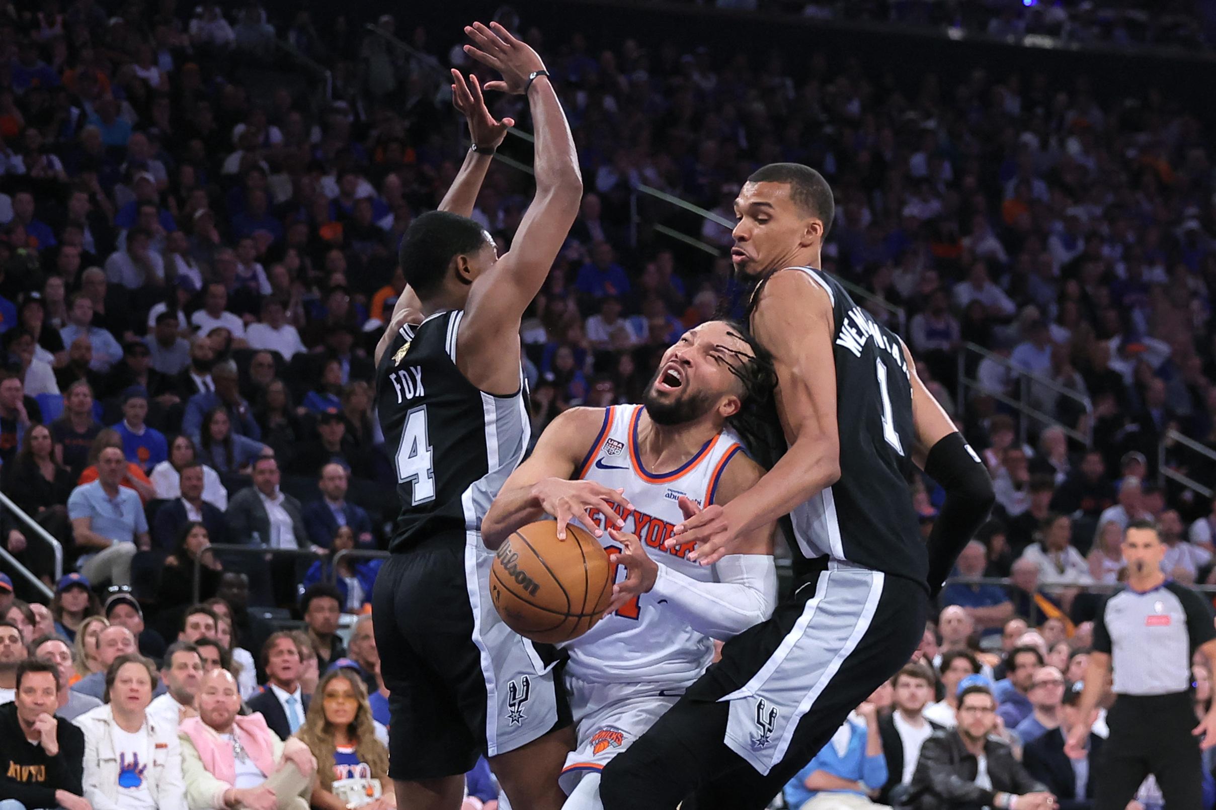 NBA: Knicks’ Jalen Brunson vs Spurs’ De'aaron Fox and Victor Wembanyama