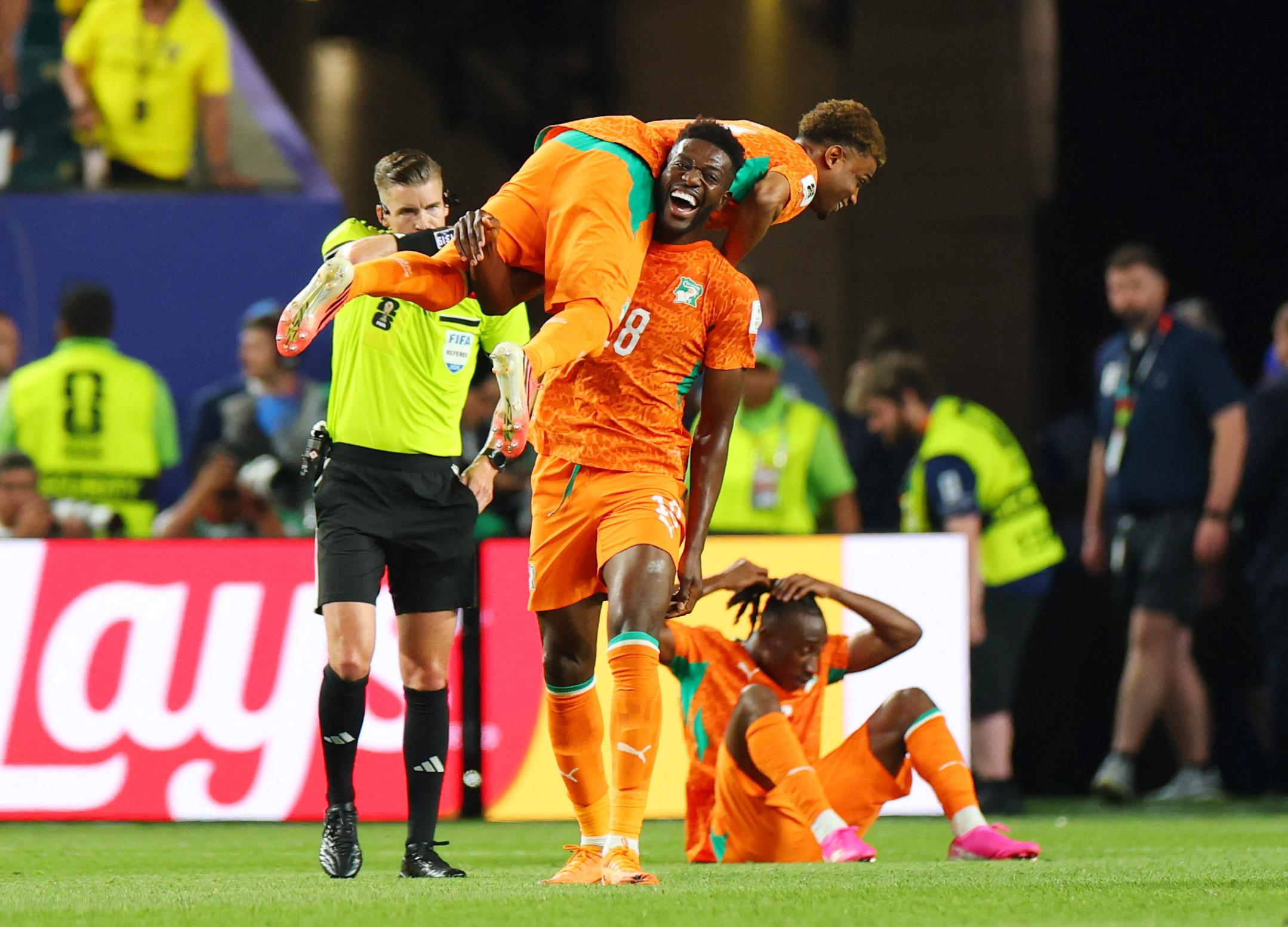 FIFA World Cup: Ibrahim Sangare and Amad Diallo of Ivory Coast
