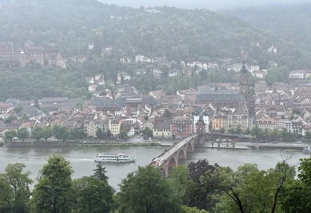 This ethereal view of Heidelberg, including its castle (upper left) and the old town, by the Neckar River, awaits hikers on Philosopher's Way. Its name came from the many German poets and philosophers inspired by the town's view as they took the pathway, along the Heiligenberg (the hill opposite the town). Photo: Andy Pe&ntilde;afuerte III
