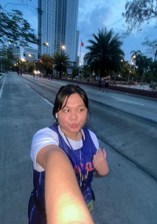 The author during the fun run.