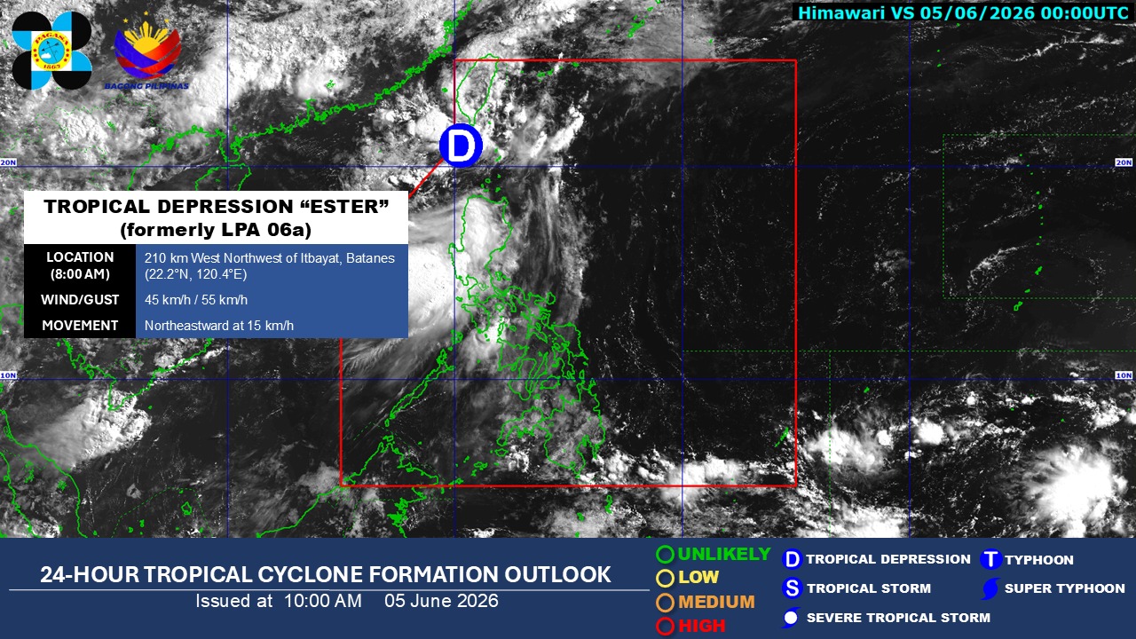 Ester maintains strength; Signal No. 1 raised in Batanes