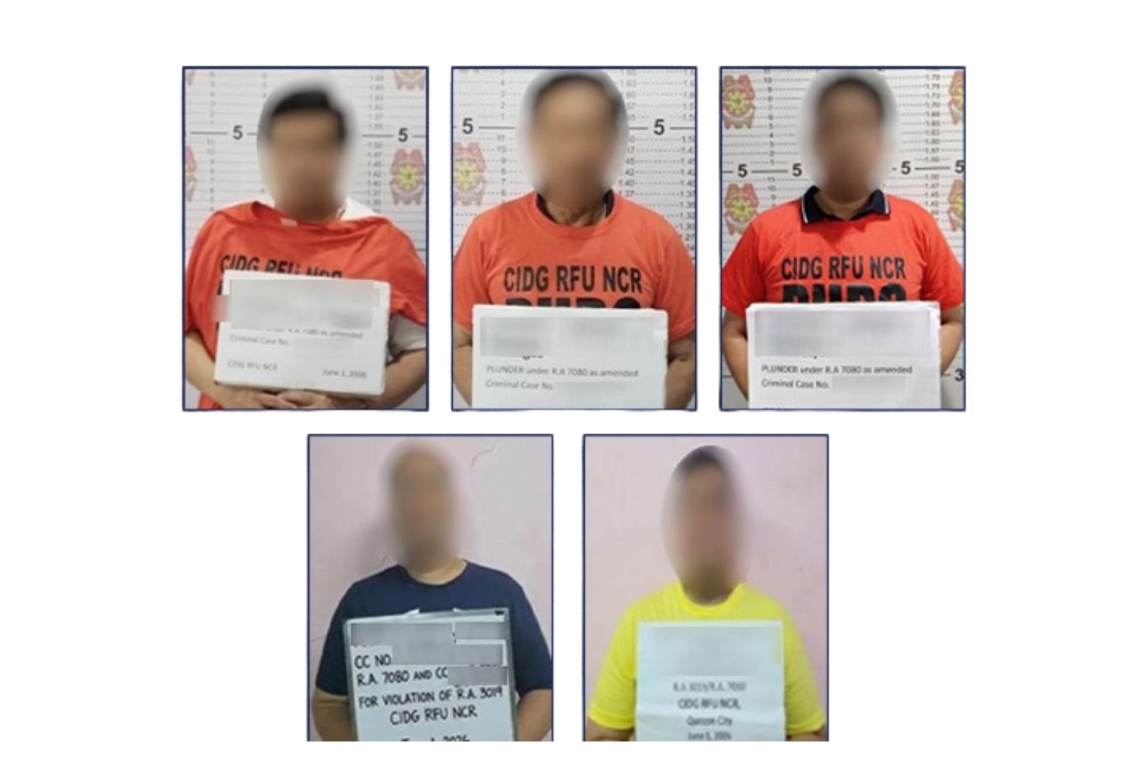 PNP releases mugshots of Jinggoy Estrada, co-accused in flood control mess