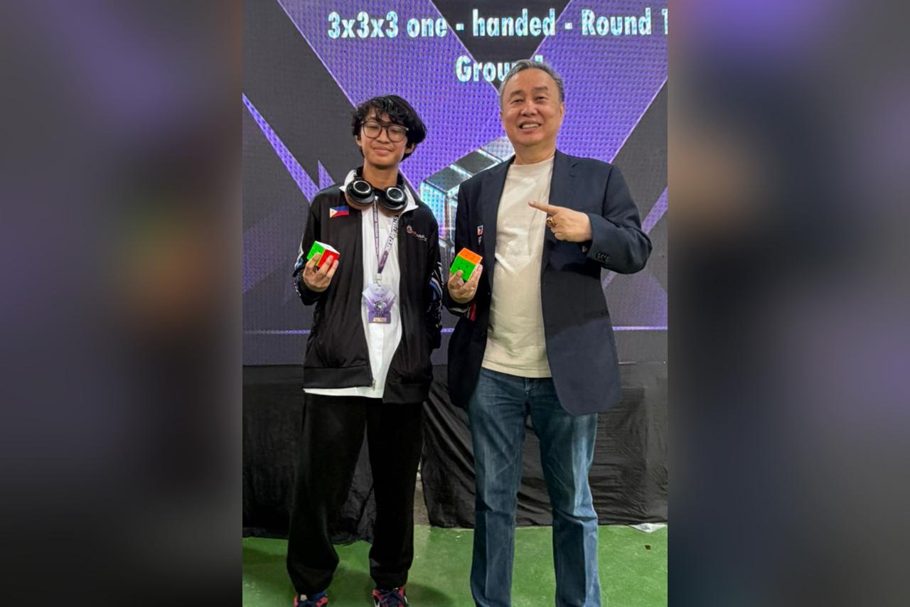 Crimson Arradaza of Baguio City speedcubing record