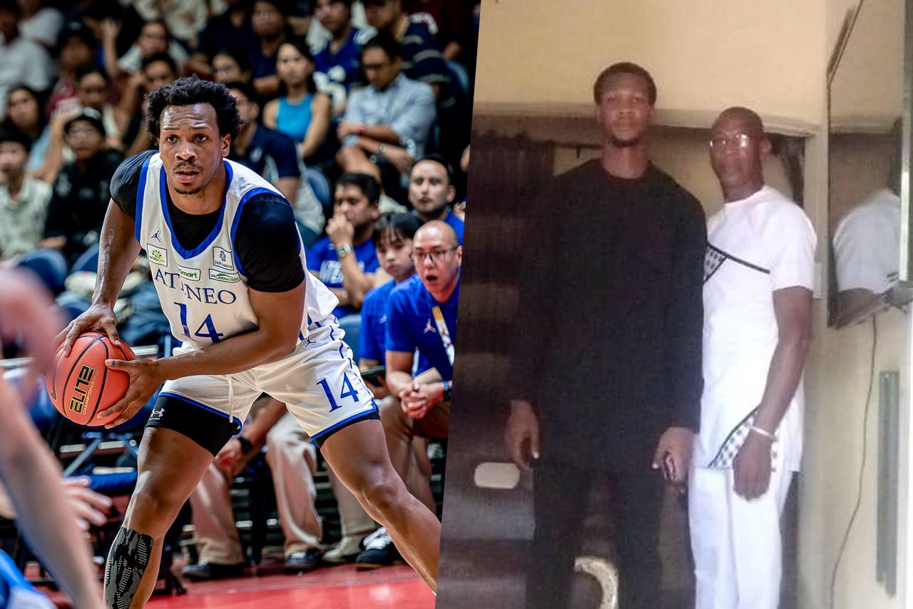 Divine Adili with his father Elias