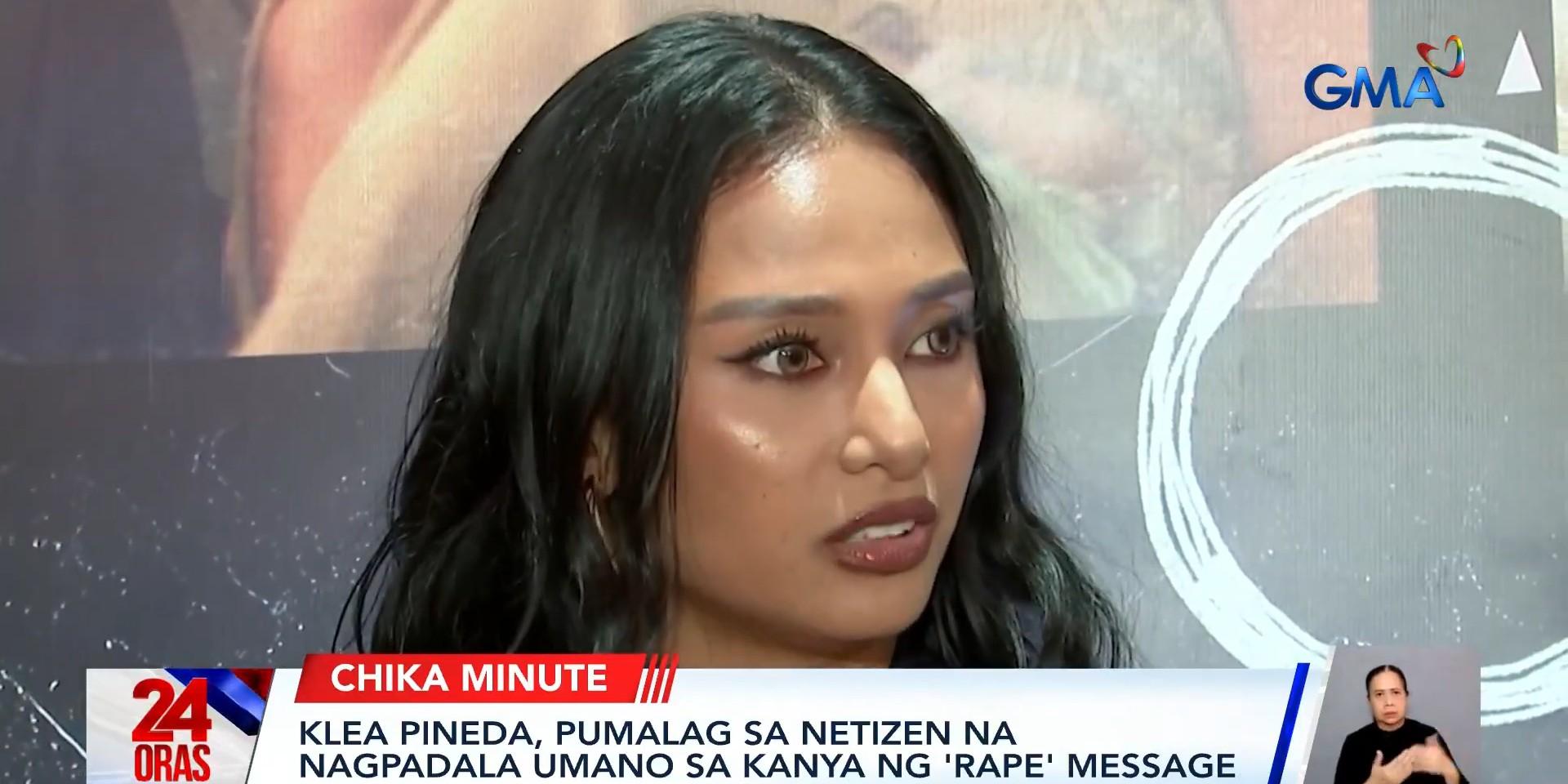 Klea Pineda plans to file complaint vs netizen who allegedly sent her rape message