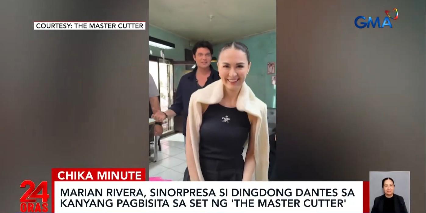 Marian Rivera surprises Dingdong Dantes on ‘The Master Cutter’ set