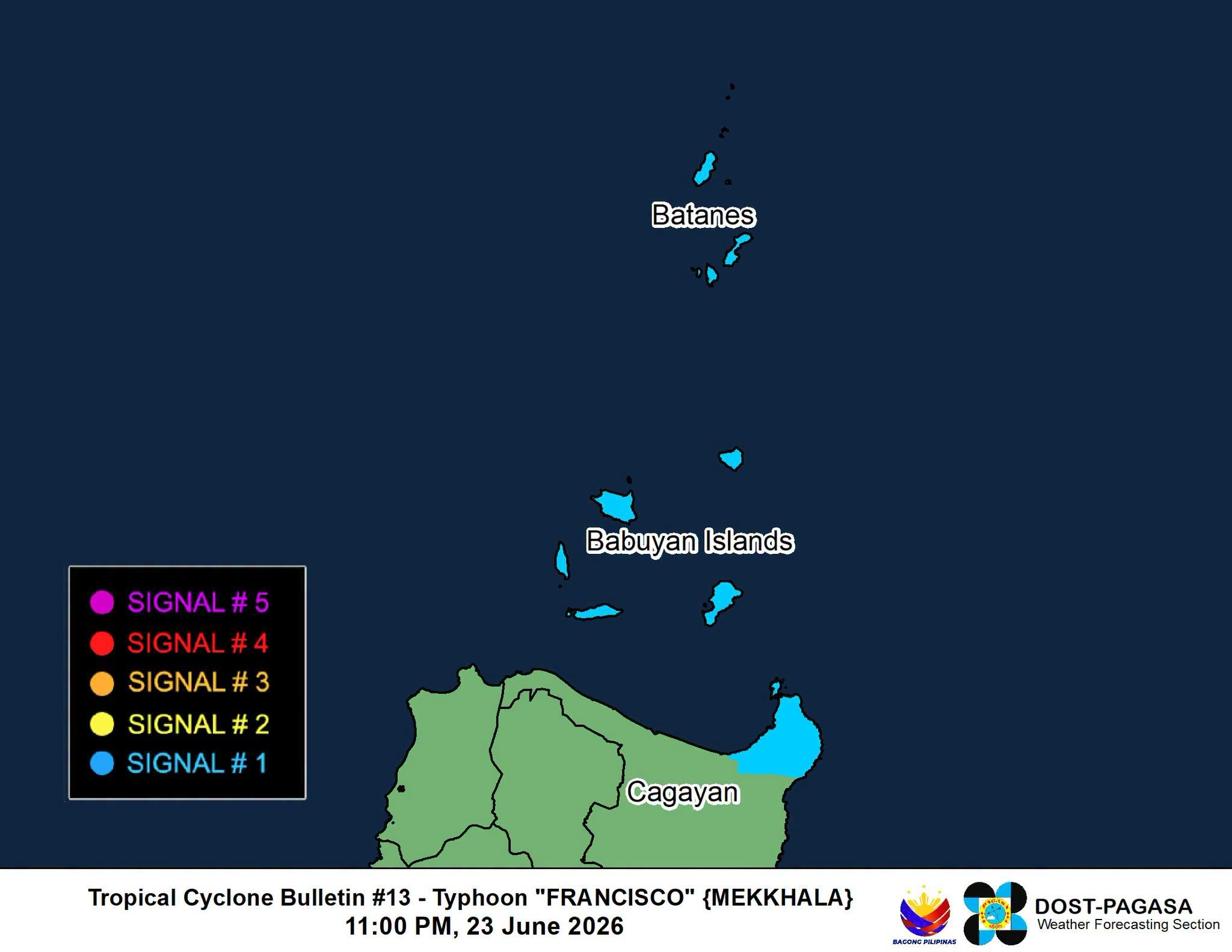 Typhoon Francisco slightly weakens, slows down; Signal No. 1 still up