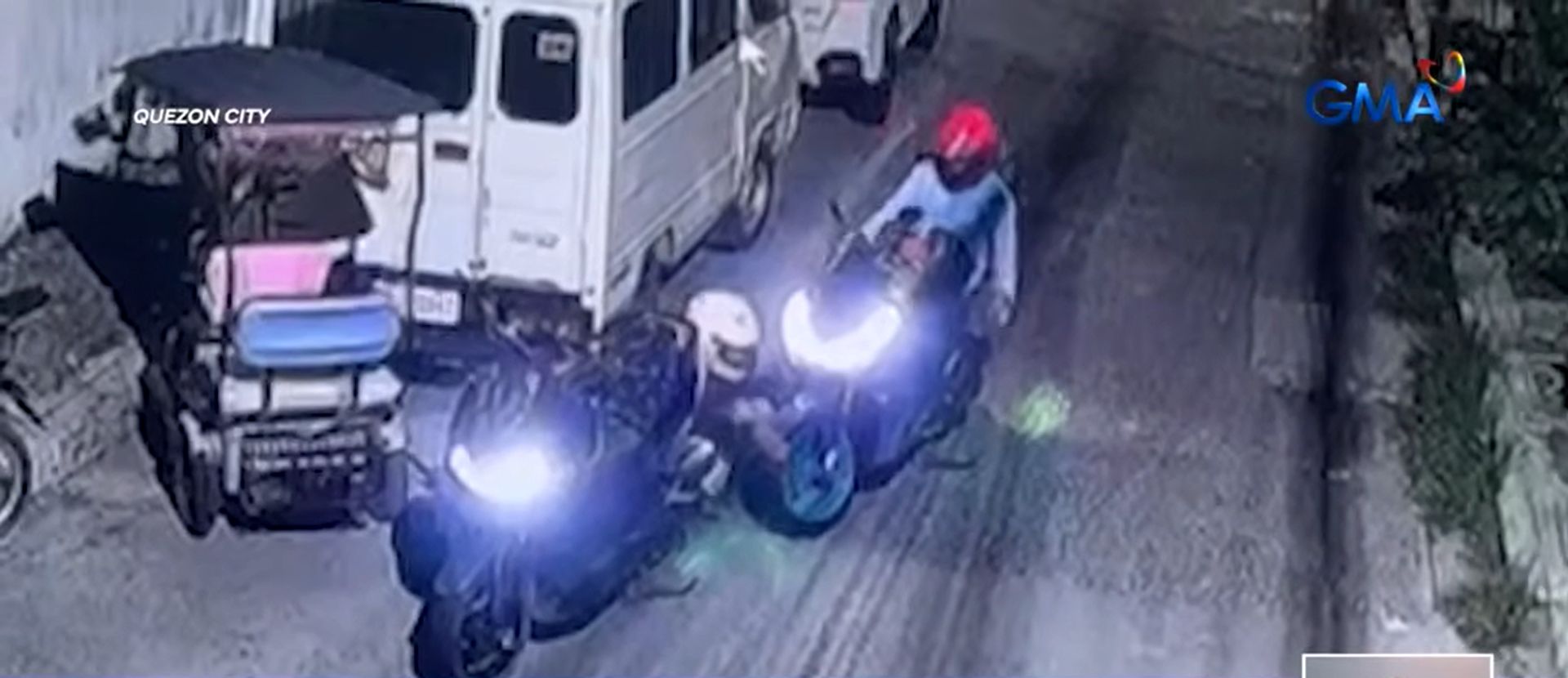 Motorsiklo ng security guard na katatapos lang niyang hulugan, tinangay ng riding-in-tandem sa QC
