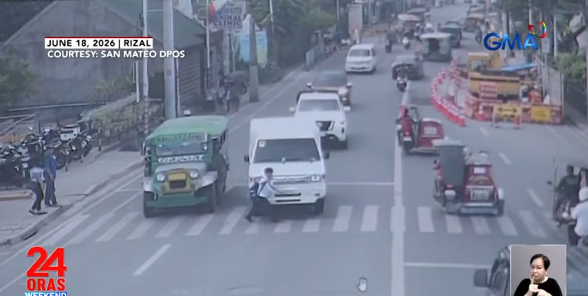Estudyanteng tumatawid sa pedestrian lane, nasagasaan ng van; driver, pinatatawag na ng LTO
