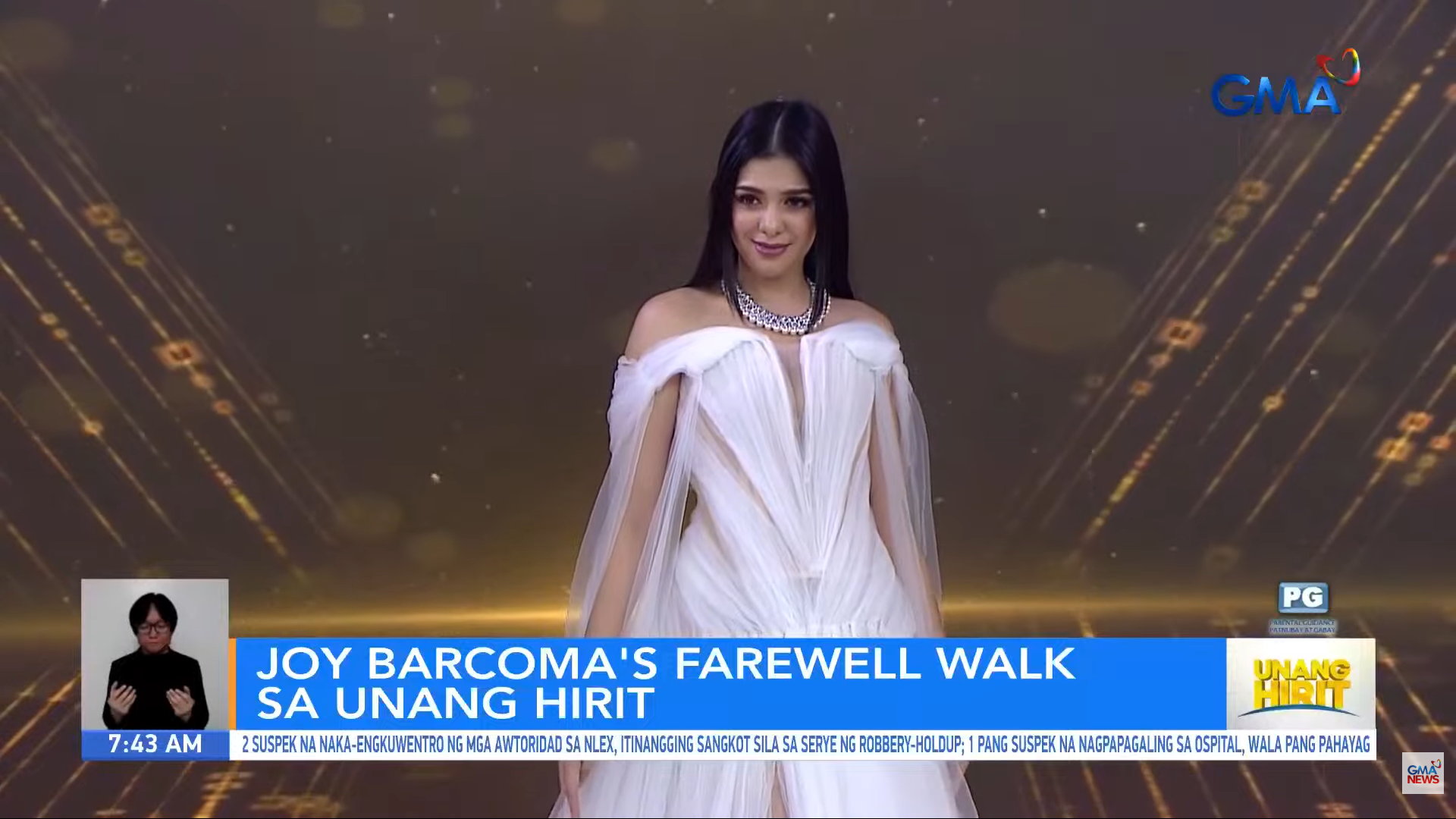Joy Barcoma takes her Miss Philippines Earth farewell walk at 'Unang Hirit'