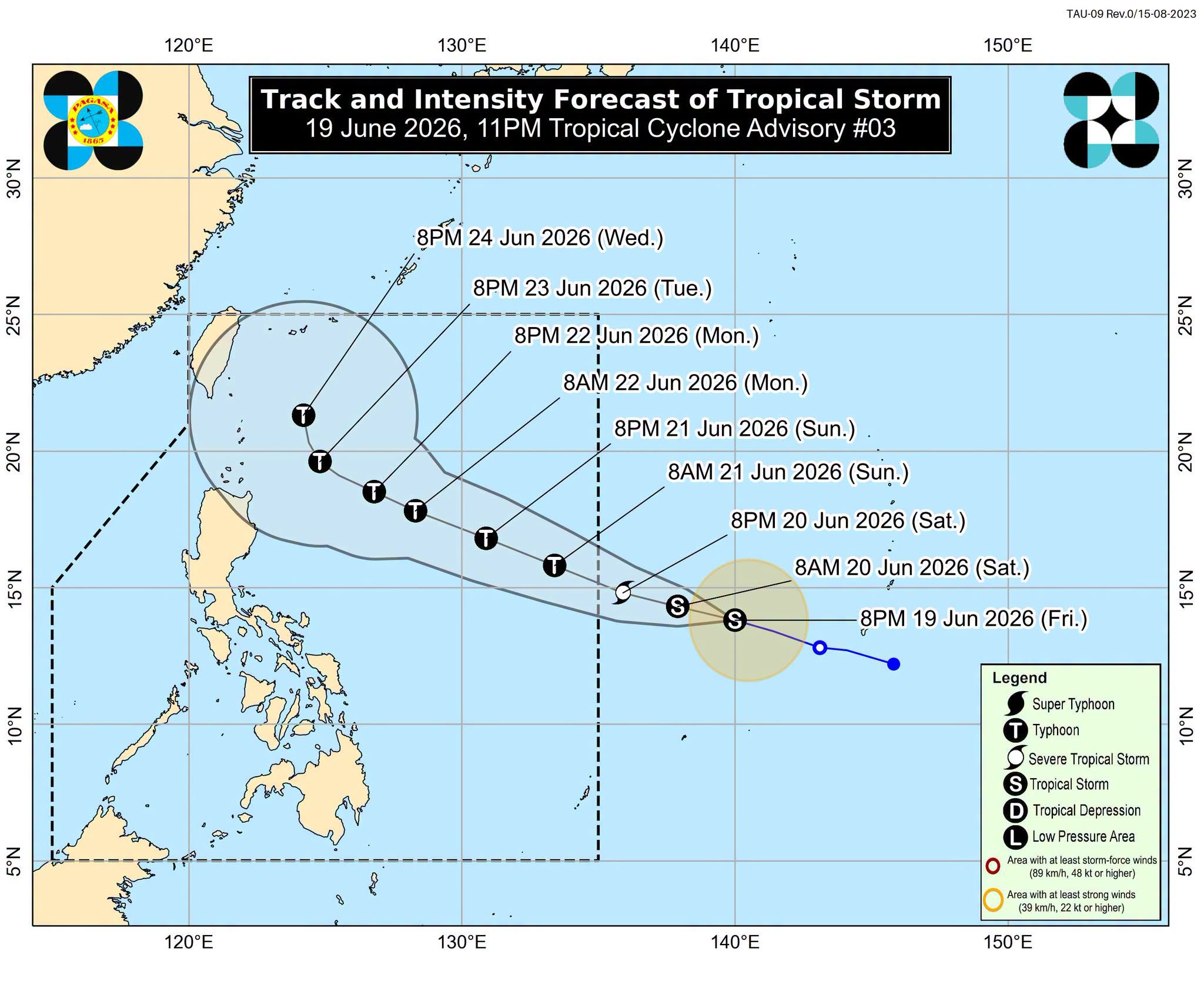 Weather disturbance outside PAR now a tropical storm