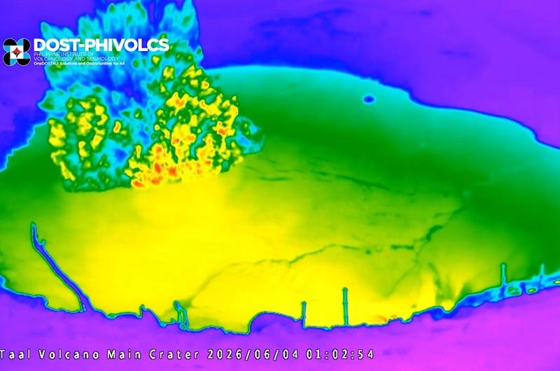 Minor eruption observed at Taal Volcano's main crater -- PHIVOLCS