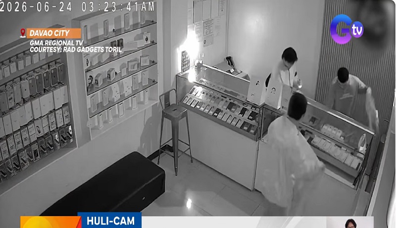 2 gadget stores, magkasunod na ninakawan sa Davao City at Davao Norte; higit P3-M halaga ng cellphones, gadgets, nalimas