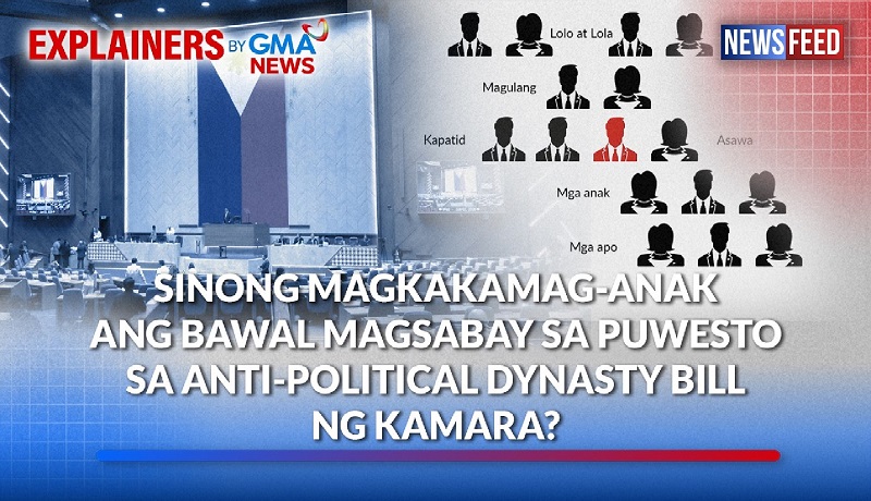 Sino ang magkakamag-anak na bawal magsabay sa puwesto sa anti-political dynasty bill ng Kamara?