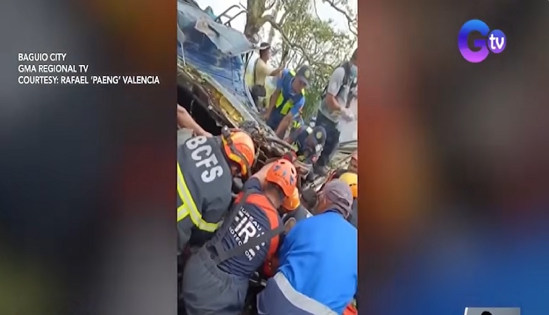 67-anyos na pahinante, patay nang bumangga ang kanilang truck sa concrete barrier sa Baguio City