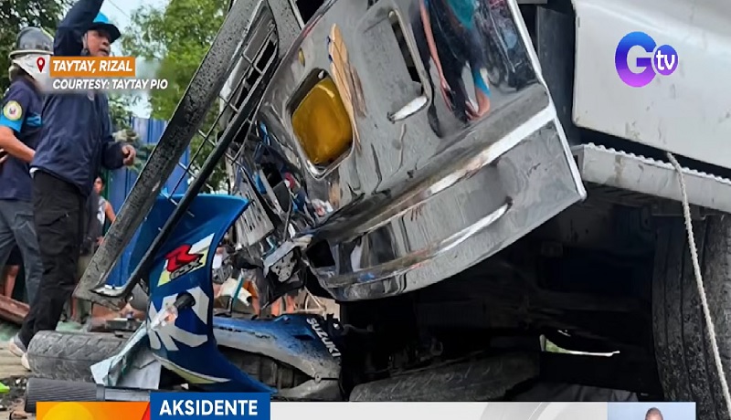 3, patay sa pang-aararo ng closed van na minamaneho ng nakaidlip umanong driver sa Rizal