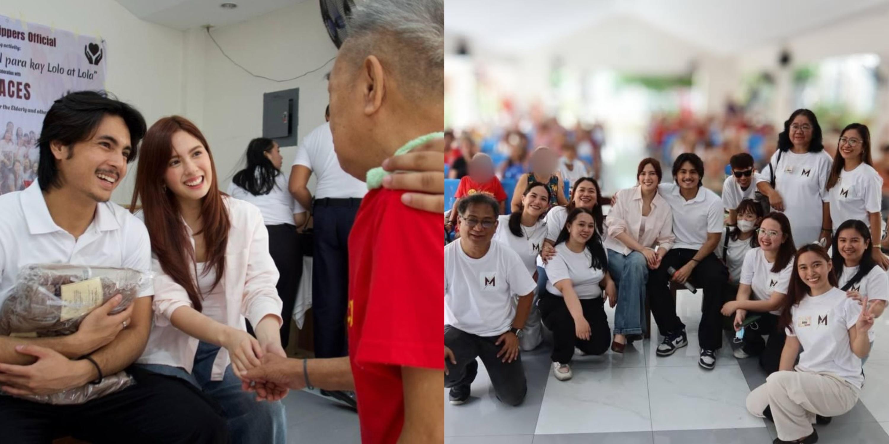 Ysabel Ortega, Miguel Tanfelix and fans spend time with elderly in QC residential care facility