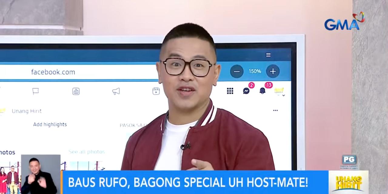 Baus Rufo is newest 'Unang Hirit' host-mate, jokingly emphasizes 'Kapuso'