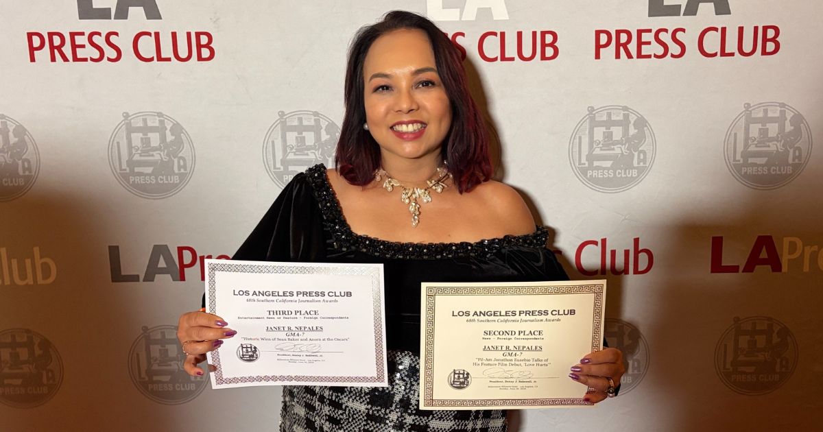 GMA's Hollywood correspondent Janet Nepales receives 2 awards from LA Press Club
